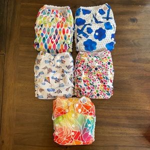 Mama Koala Rainbow Watercolor Pocket Diapers